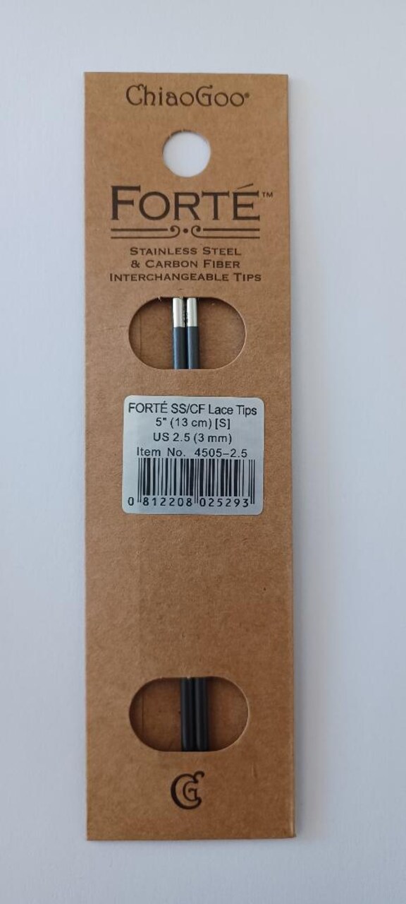 ChiaoGoo Forte 5" Stainless Steel & Carbon Fiber Interchangeable Knitting Needle